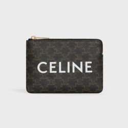 CELINE 셀린느 동전 지갑 프린트 트리옹프 캔버스 10C662