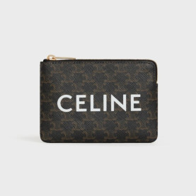 CELINE 셀린느 동전 지갑 프린트 트리옹프 캔버스 10C662