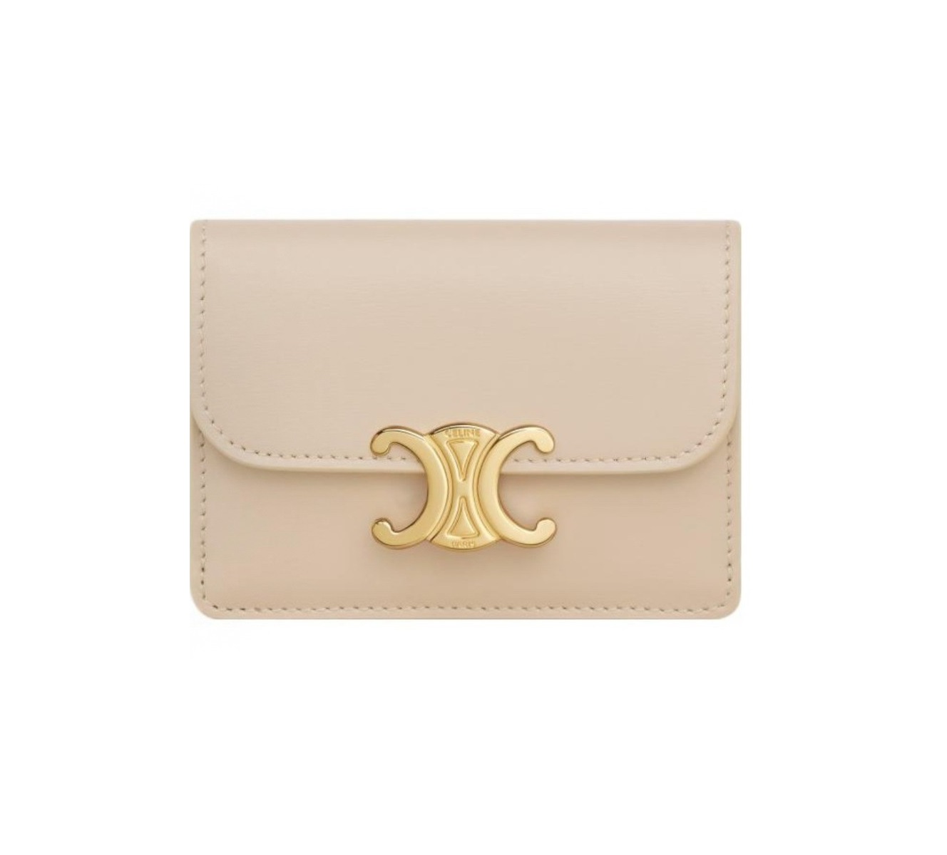 CELINE 셀린느 트리옹프 플랩 카드 지갑 샤이니 10I583