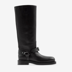 BURBERRY 버버리 여성용 레더 새들 하이 부츠 80743661