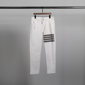 THOM BROWNE 톰브라운 사선완장 도그 화이트 청바지
