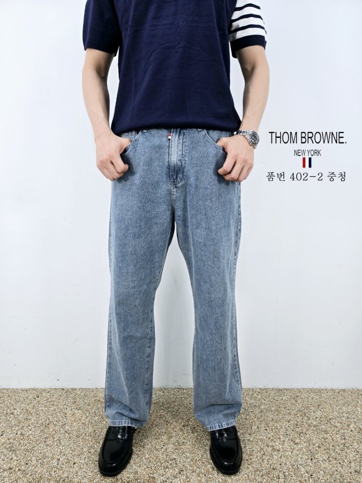 THOM BROWNE 톰브라운 세미 와이드밴딩 청바지 4COLOR