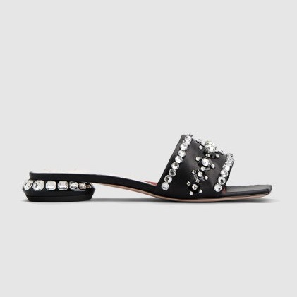 ROGER VIVIER 로저비비에 여성용 주얼 힐 가죽 뮬 6913