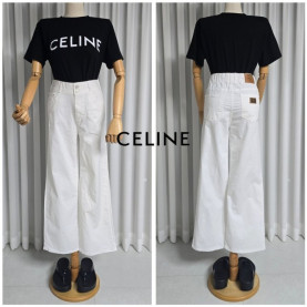 CELINE 셀린느 썸머 투버튼 와이드 팬츠