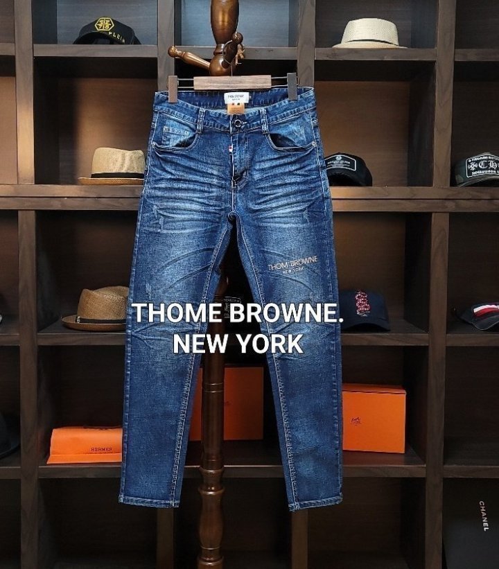 THOM BROWNE 톰브라운 리미티드 브라운 라벨 워싱슬로그진