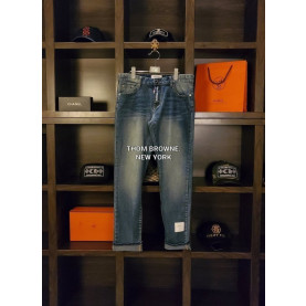 THOM BROWNE 톰브라운 리미티드 라벨 가죽패치 워싱 빈티지청