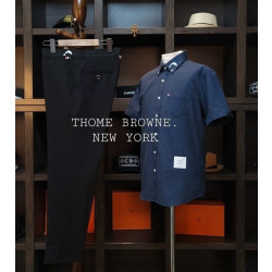 THOM BROWNE 톰브라운 시그니쳐 삼선 웨일셔츠+웨일 슬렉스
