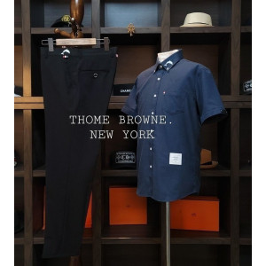 THOM BROWNE 톰브라운 시그니쳐 삼선 웨일셔츠+웨일 슬렉스
