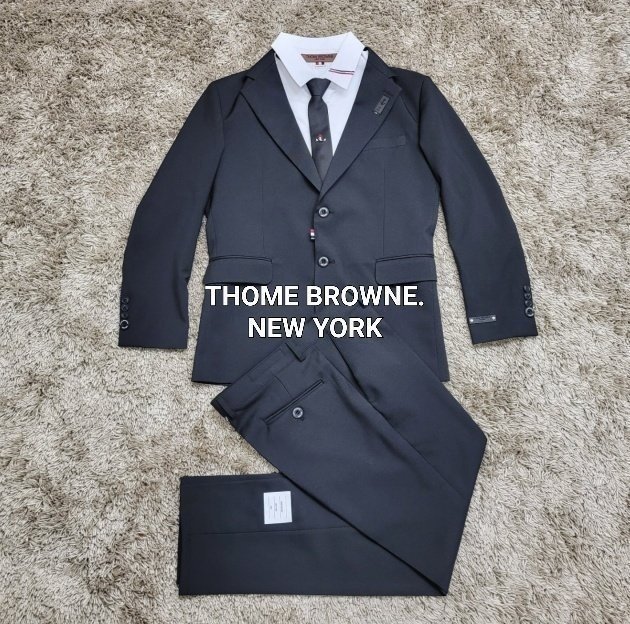 THOM BROWNE 톰브라운 블랙 모던 런던 슈트