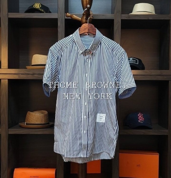 THOM BROWNE 톰브라운 시그니쳐 웨일스트라이츠셔츠