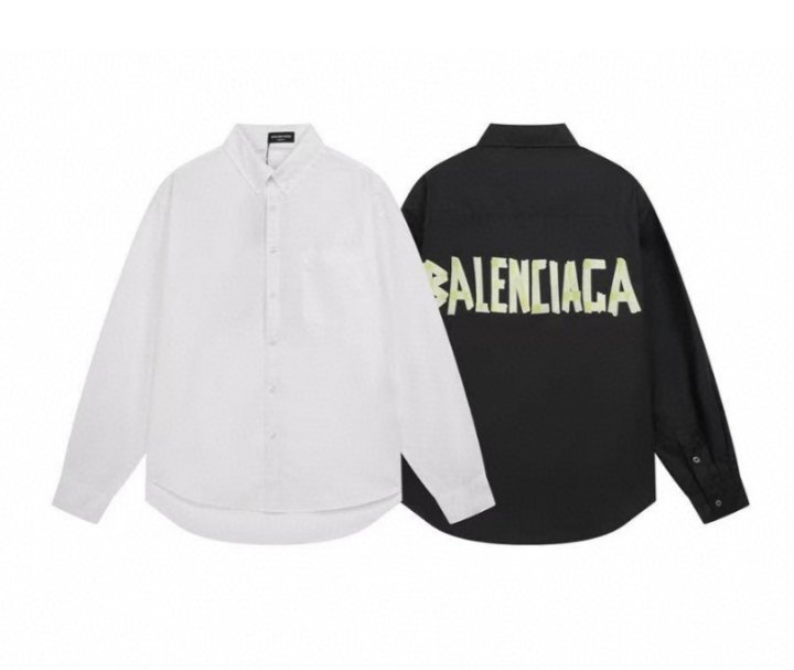 BALENCIAGA 발렌시아가 테이프 로고 셔츠