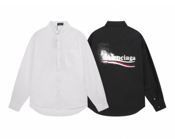 BALENCIAGA 발렌시아가 폴리티컬 스텐실 로고 셔츠