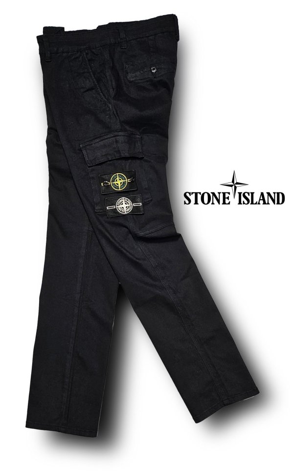 STONE ISLAND 스톤아일랜드 가먼트다이 워시드 와팬 스판 카고 팬츠
