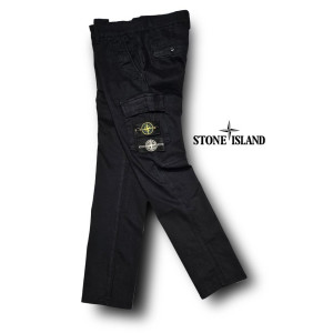STONE ISLAND 스톤아일랜드 가먼트다이 워시드 와팬 스판 카고 팬츠