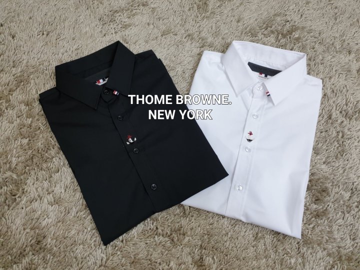 THOM BROWNE 톰브라운 시그니쳐 하프 셔츠 2COLOR