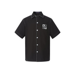 LOUIS VUITTON 루이비통 엠브로이더드 쇼트 슬리브 코튼 셔츠