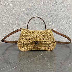 CELINE 셀린느 틴 로라 라피아 숄더백 119862