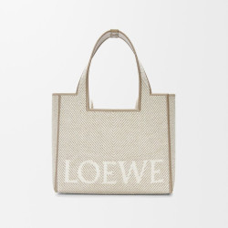 LOEWE 로에베 스몰 로에베 폰트 토트 자카드 캔버스