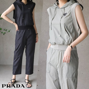 PRADA 프라다 후드 츄리닝 셋트
