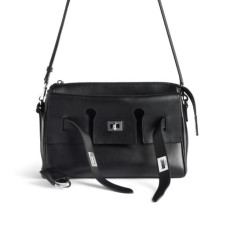 BALENCIAGA 발렌시아가 벨 에어 지퍼 메신저 백 스몰 블랙 834032