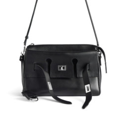 BALENCIAGA 발렌시아가 벨 에어 지퍼 메신저 백 스몰 블랙 834032