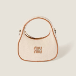 MIUMIU 미우미우 완더 캔버스 레더백 5BC125