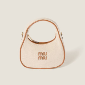 MIUMIU 미우미우 완더 캔버스 레더백 5BC125