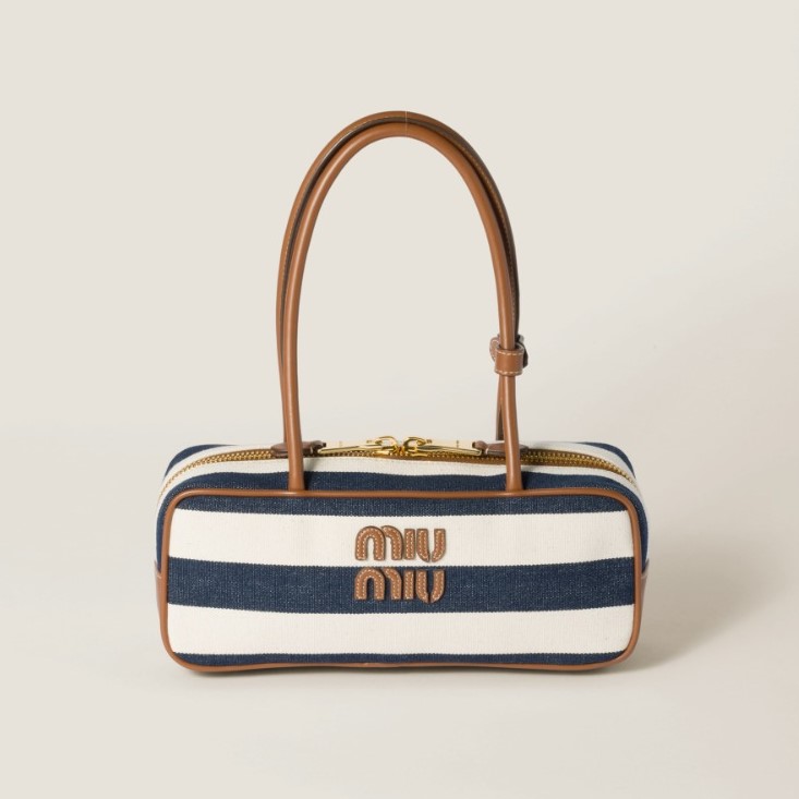 MIUMIU 미우미우 캔버스 가죽 보백 5BB173 2COLOR