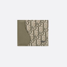 DIOR 디올 Saddle 2단 카드 오블리크 자카드 지갑 2ADBH