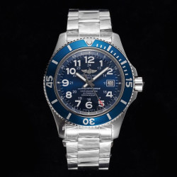 BREITLING 브라이틀링 슈퍼오션 II 스틸 블루 다이얼 SS 브레이슬릿 44mm A17392D81C1A1