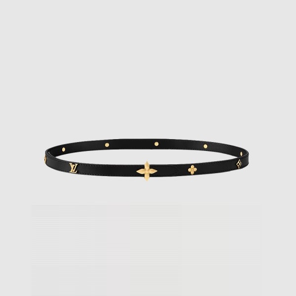 LOUIS VUITTON 루이비통 미니 플라워그램 스터드 벨트 M4281U (금장/은장)
