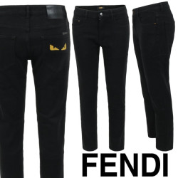 FENDI 펜디 몬스터 로고 블랙 슬림 일자진