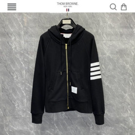THOM BROWNE 톰브라운 사선완장 시그니쳐 코튼 후드집업 3COLOR