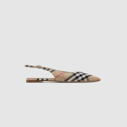 BURBERRY 버버리 체크 데임 슬링백 발레리나 811314