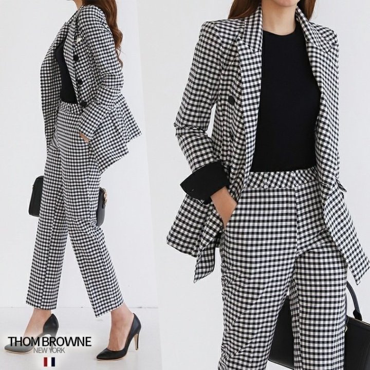 THOM BROWNE 톰브라운 체크 정장셋트