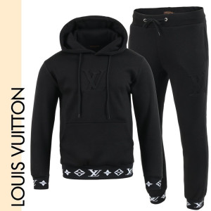 LOUIS VUITTON 루이비통 엠보 로고 후드 셋업