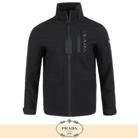 PRADA 프라다 클래식 레터링 윈드 블루종