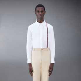 THOM BROWNE 톰브라운 스트라이프 그로그랭 루프 탭 옥스포드 셔츠