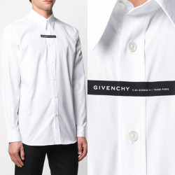 GIVENCHY 지방시 로고포인트 솔리드 셔츠