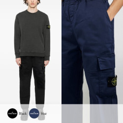 STONE ISLAND 스톤아일랜드 워싱 엘라 코튼 조거팬츠