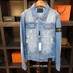 STONE ISLAND 스톤아일랜드 볼리아스크레치 코쿤 워싱 청자켓