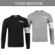 THOM BROWNE 톰브라운 사선 밀라노 스티치 티핑 램스울 니트