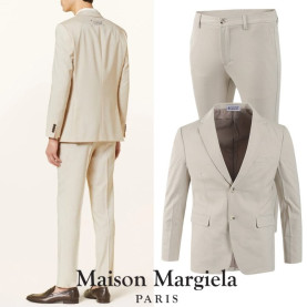 MAISON MARGIELA 메종마르지엘라 넘버로고 레더탭 싱글 슬림슈트