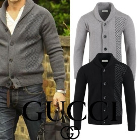 GUCCI 구찌 스틸로고 시마 숄카라 램스울 가디건 2COLOR