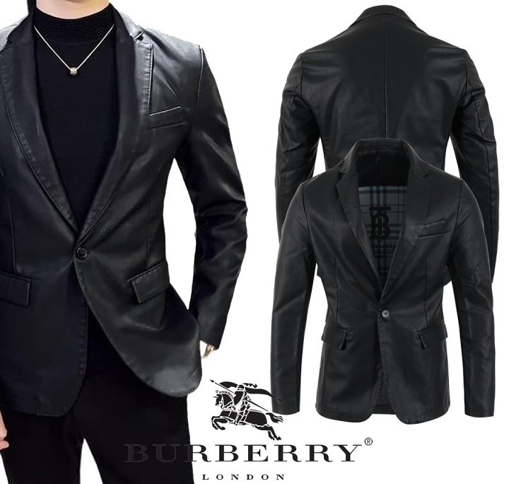 BURBERRY 버버리 싱글 레더 자켓