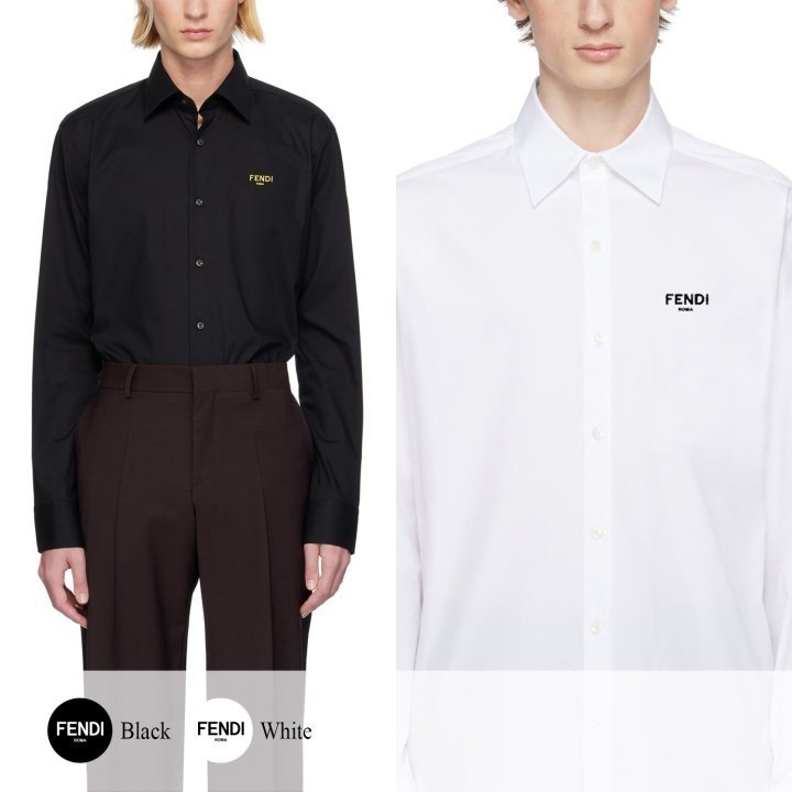 FENDI 펜디 로고 자수 셔츠