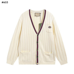 GUCCI 구찌 웹니트 코튼 V넥 가디건