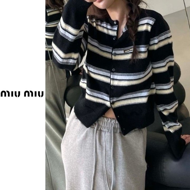 MIUMIU 미우미우 미주 단가라 가디건