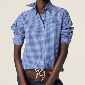 MIUMIU 미우미우 체크 셔츠