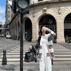 THOM BROWNE 톰브라운 스트라이프 울 가디건